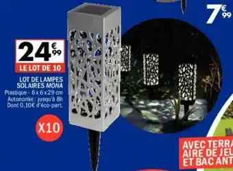 La Foir'Fouille Lot de lampes solaires mona offre