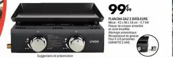 La Foir'Fouille Plancha gaz 2 brûleurs offre