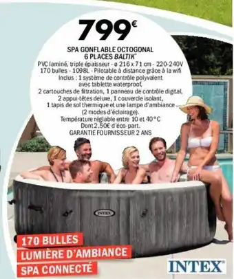 La Foir'Fouille Spa gonflable octogonal offre