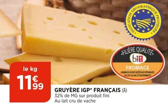 Bi1 Gruyère IGP offre