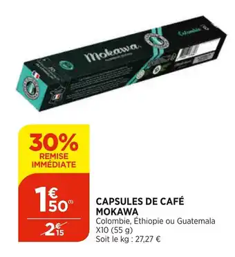 Bi1 Capsules de café mokawa offre