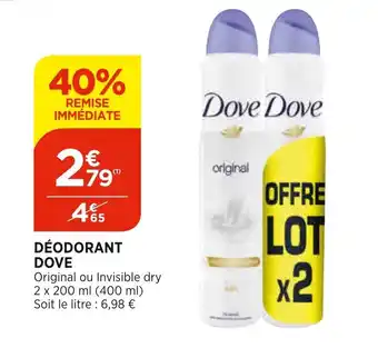 Bi1 Déodorant Dove offre
