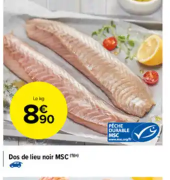 Carrefour Market Dos de lieu noir MSC offre