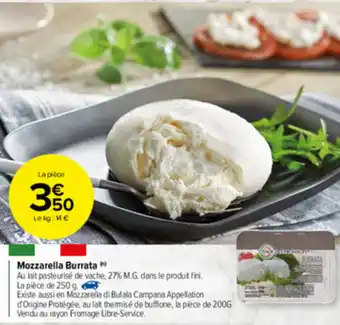 Carrefour Market Mozzarella Burrata offre