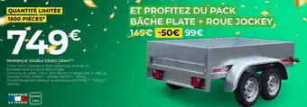 Remorque double essieu 230x4
