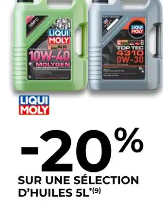 Feu Vert Liqui moly bon plan sur une sélection d’huiles 5l liqui moly offre