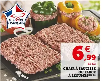 Super U Chair à saucisse ou farce à légumes offre