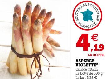 Super U Asperge violette offre
