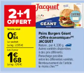 Carrefour Market Pains Burgers Géant offre