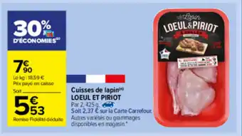 Carrefour Market Cuisses de lapin offre