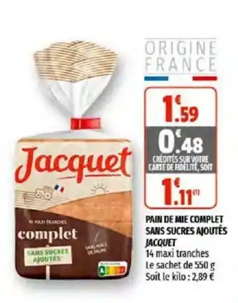 Coccimarket Pain de Mie Complet offre