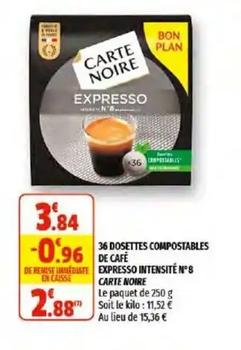 Coccimarket 36 Dosettes Compostables de Café offre
