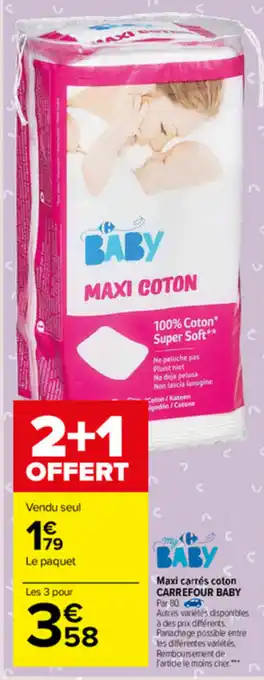 Carrefour Market Maxi carrés coton offre