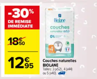 Carrefour Market Couches naturelles offre