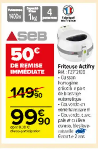 Carrefour Market Friteuse Actifry offre