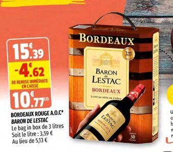 Coccimarket Bordeaux rouge A.O.C offre
