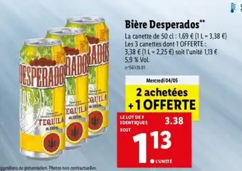 Lidl Bière Desperados offre