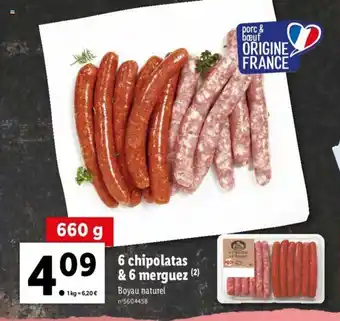 Lidl 6 Chipolatas & 6 Merguez offre