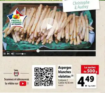 Lidl Asperges Blanches Violettes offre