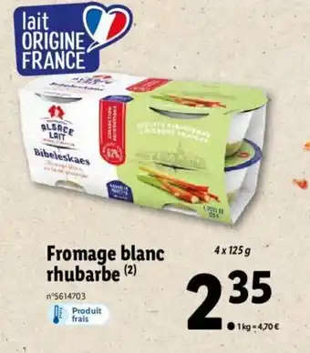 Lidl Fromage Blanc offre
