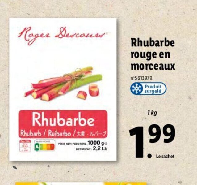 Promo Rhubarbe Rouge En Morceaux chez Lidl