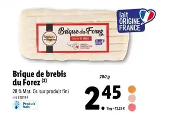Lidl Brique de Brebis offre