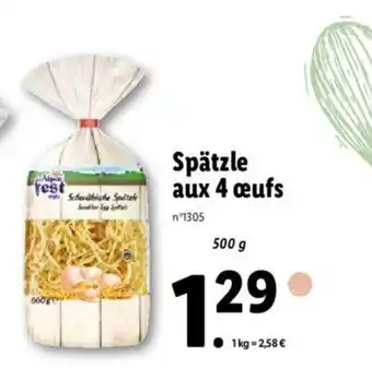 Lidl Spätzle Aux 4 œufs offre