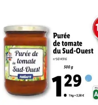 Lidl Purée de Tomate offre
