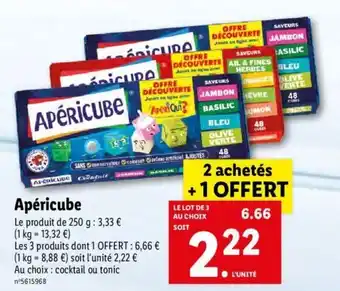 Lidl Apéricube offre