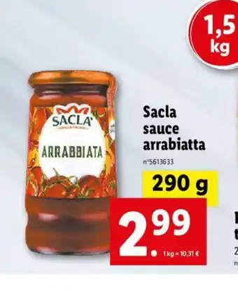 Lidl Sacla Sauce Arrabbiata offre