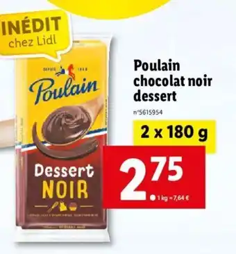 Lidl Poulain Chocolat Noir offre