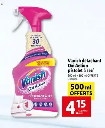 Lidl Vanish Détachant Oxi Action offre