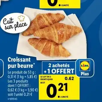 Lidl Croissant Pur Beurre offre