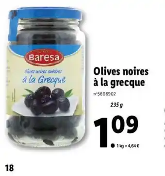 Lidl Olives Noires à La Grecque offre