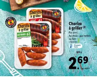 Lidl Chorizo à Griller offre