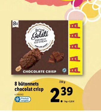 Lidl 8 Bâtonnets Chocolat Crisp offre
