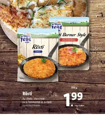Lidl Rösti offre