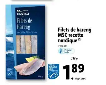 Lidl Filets De Hareng MSC Recette Nordique offre