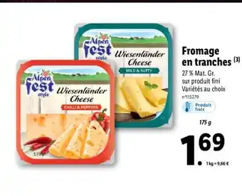 Lidl Fromage En Tranches offre