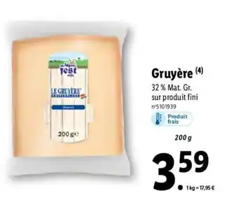 Lidl Gruyére offre