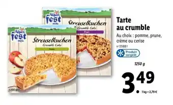 Lidl Tarte Au Crumble offre