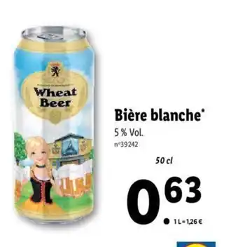 Lidl Bière Blanche* offre