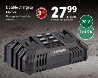 Lidl Double Chargeur Rapide offre