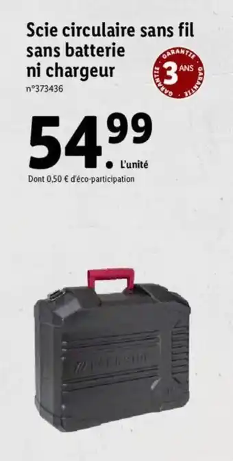 Lidl Scie Circulaire Snas Fil Sans Batterie Ni Chargeur offre