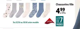 Lidl Chaussettes Fille offre