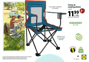 Lidl Chaise De Camping Pliante offre