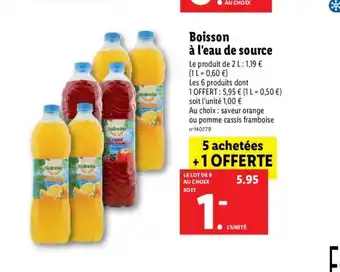 Lidl Boisson A L'eau De Source offre