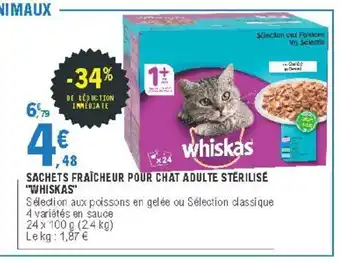 E.Leclerc Sachets Fraîcheur Pour Chat Adulte Stérilisé offre