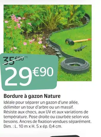 Jardiland Bordure à gazon nature offre