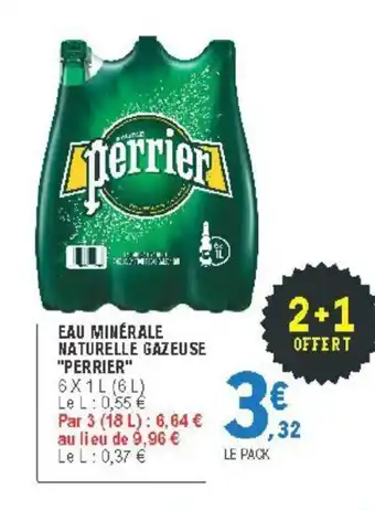 E.Leclerc Eau Minérale Naturelle Gazeuse "Perrier" offre